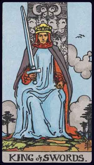 Rei de Espadas, do Tarot Rider-Waite-Smith