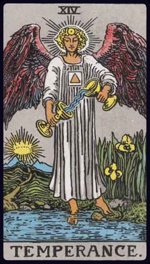 A Temperança, do Tarot Rider-Waite-Smith